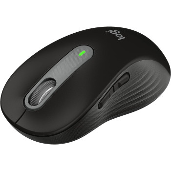 Logitech Signature M650 L Full Size Wireless Mouse For Large Sized Hands, Smart Wheel Scrolling, Bluetooth, Silent Clicks, Customizable Side Buttons, Contoured Shape, Black