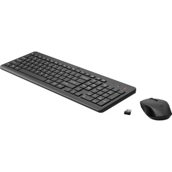 HP 330 Wireless Black Keyboard and Mouse Set with Numeric Keypad, 2.4GHz Wireless Connection and 1600 DPI, USB Receiver, LED Indicators, Black