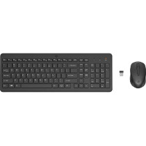 HP 330 Wireless Black Keyboard and Mouse Set with Numeric Keypad, 2.4GHz Wireless Connection and 1600 DPI, USB Receiver, LED Indicators, Black