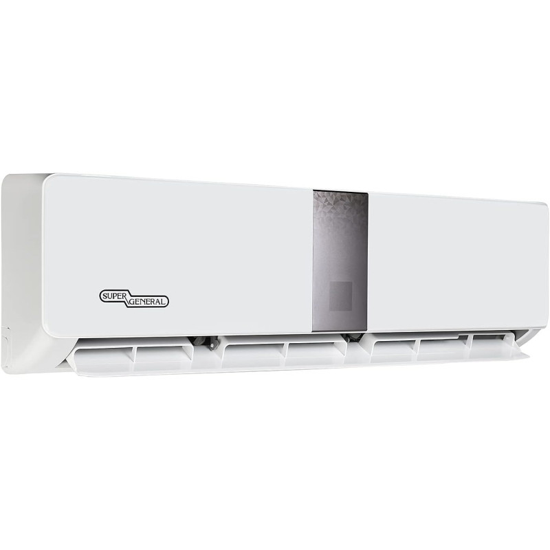 Super General 1.5 Ton Split Air Conditioner, 18000 Btu, Reciprocating Compressor, Auto Restart, Gold Fin, 4-Way Swing, SGS-191-HE, White, 104.5 X 30.5 X 40.5 Cm, 1 Year Warranty
