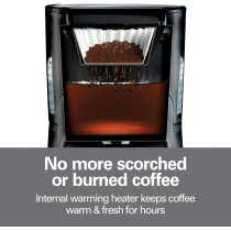 Hamilton Beach 12 Cup Programmable Drip Coffee Maker With Auto Shutoff, Easy Dispensing With No Carafe, 950 Watts, Stainless Steel, 1 Year Warranty