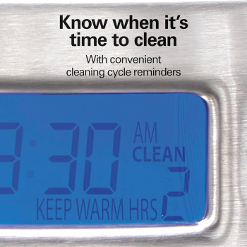 Hamilton Beach 12 Cup Programmable Drip Coffee Maker With Auto Shutoff, Easy Dispensing With No Carafe, 950 Watts, Stainless Steel, 1 Year Warranty