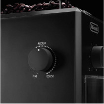 DeLonghi Electric Coffee Grinder With Fineness Selector, Burr Grinding System, 12 Cups Capacity, 79 Kg, Black, 1 Year Warranty