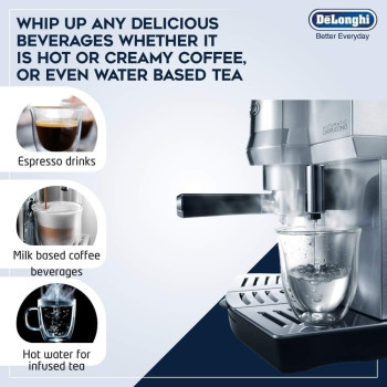 DeLonghi Espresso And Cappuccino Coffee Machine, EC850.M, Silver Colour, 1 Year Warranty
