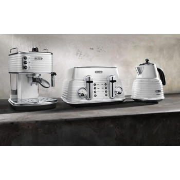 DeLonghi Scultura Pump Espresso Coffee Machine, White, ECZ351.W, 1 Year Warranty