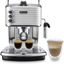 DeLonghi Scultura Pump Espresso Coffee Machine, White, ECZ351.W, 1 Year Warranty