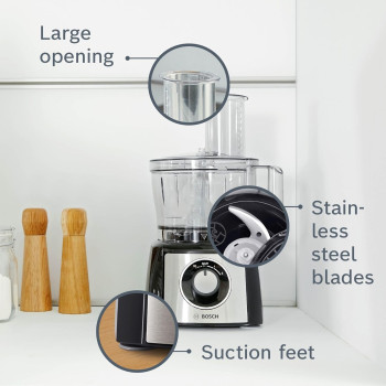 Bosch 800 W Food Processor With Mixer Grinder, Vegetable Chopper, Blender And More, 1 Year Warranty