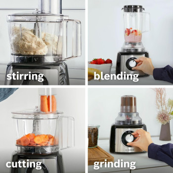 Bosch 800 W Food Processor With Mixer Grinder, Vegetable Chopper, Blender And More, 1 Year Warranty