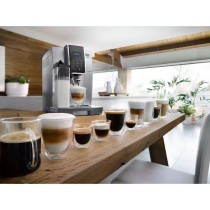 DeLonghi Fully Automatic Bean To Cup Coffee Machine With Built In Grinder, One Touch Espresso, Cappuccino, Latte, Macchiato Maker, Italian Design, Best For Home And Office, Dinamica, Ecam 350.75.S, 1 Year Warranty