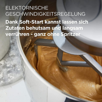 Kenwood Stand Mixer Premium Kitchen Machine Kmix 1000W With 5L Stainless Steel Bowl, K-Beater, Whisk, Dough Hook, Splashguard, Spatula, Unique Fold Function, Smart Speed Control, KMX750WH, White, 1 Year Warranty