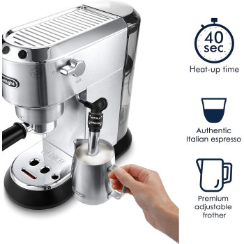 DeLonghi America, EC685M, Dedica Deluxe Espresso, Silver, 1 Year Warranty