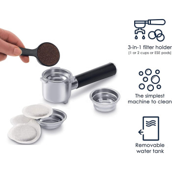 DeLonghi America, EC685M, Dedica Deluxe Espresso, Silver, 1 Year Warranty