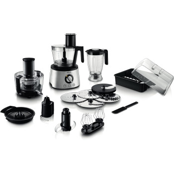Philips 7000 Series Food Processor Powerchop Technology, 1300W, 3.4L Bowl, 1.5L Jar, Blender, Centrifugal Juicer And Citrus Press, Metal Kneading Hook, HR7778/01, 1 Year Warranty