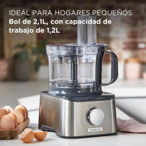 Kenwood Food Processor 800W Multi-Functional With 3 Stainless Steel Disks, Glass Blender, Glass Mill, Juicer Extractror, Dual Metal Whisk, Dough Maker, Citrus Juicer, FDM307SS, Silver, 1 Year Warranty