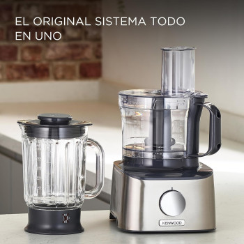 Kenwood Food Processor 800W Multi-Functional With 3 Stainless Steel Disks, Glass Blender, Glass Mill, Juicer Extractror, Dual Metal Whisk, Dough Maker, Citrus Juicer, FDM307SS, Silver, 1 Year Warranty