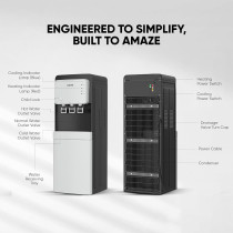 Nikai Bottom Loading Water Dispenser With Pump And 3 Tap Design Hot, Normal, Cold Compressor Cooling, Bottom Loading, Anti-Bacterial, Stainless Steel Tank, Low Noise, Anti-Spill System, NWD2000Bl, 1 Year Warranty