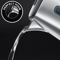 Russell Hobbs Eclipse Electric Kettle, 1.7L, 300W, Rapid Boil, Quiet, Perfect Pour, Stainless Steel, Midnight, Blue, 1 Year Warranty