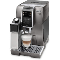 DeLonghi Dinamica Plus Bean To Cup Fully Automatic Coffee Machine With Built In Grinder, Americano, Cappuccino, Latte, Macchiato And Espresso Maker For Home And Office, ECAM370.95.T, Titanium, 1 Year Warranty