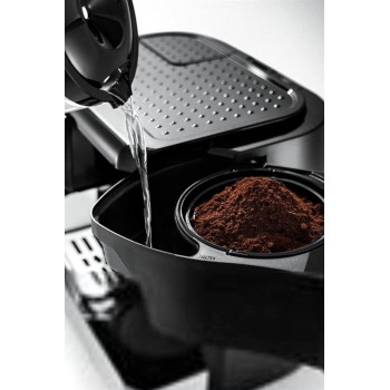 DeLonghi Combi Coffee Machine, Traditional Pump Espresso And Filter Coffee, 1.25 Liter, Bco431.S, Black And Stainless Steel, 1 Year Warranty