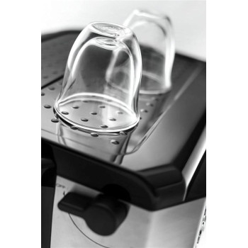 DeLonghi Combi Coffee Machine, Traditional Pump Espresso And Filter Coffee, 1.25 Liter, Bco431.S, Black And Stainless Steel, 1 Year Warranty