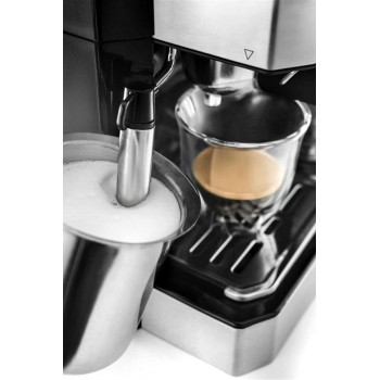 DeLonghi Combi Coffee Machine, Traditional Pump Espresso And Filter Coffee, 1.25 Liter, Bco431.S, Black And Stainless Steel, 1 Year Warranty