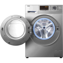 Haier, 7 Kg Washer, 1200 Rpm, Front Load Washer, Silver, HW70-12636S, 1 Year Warranty