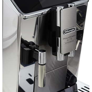 DeLonghi Prima Donna Elite Bean To Cup Fully Automatic Coffee Machine With Built In Grinder Americano, Cappuccino, Latte, Macchiato And Espresso Maker For Home And Office, ECAM650.85.MS, Metalic/Black, 1 Year Warranty