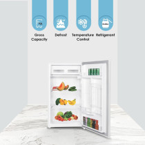 Bompani 92 Litter Single Door Refrigerator, Defrost Fridge Freezer With Smart Sensor And Humidity Control, BR146, White, 1 Year Warranty