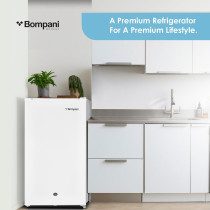 Bompani 92 Litter Single Door Refrigerator, Defrost Fridge Freezer With Smart Sensor And Humidity Control, BR146, White, 1 Year Warranty