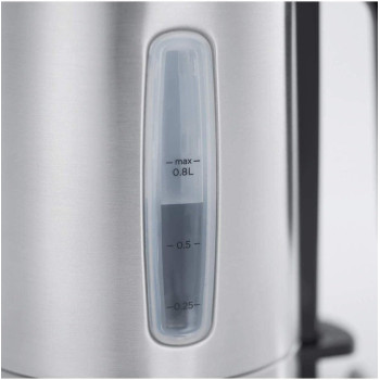 Russell Hobbs, 24190, Compact Electric Kettle, 0.8L, Auto Shut Off, Removable Filter, Illuminating, Stainless Steel, 1 Year Warranty