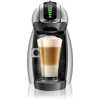 Nescafe Dolce Gusto By De Longhi Genio 2 Automatic Capsule Coffee Machine, Powerful Up To 15 Bar Pressure, Cappuccino, Grande, Tea, Hot Chocolate And Espresso Coffee Maker, EDG465.T, Titanium, 1 Year Warranty