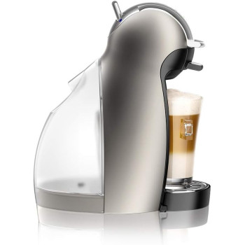 Nescafe Dolce Gusto By De Longhi Genio 2 Automatic Capsule Coffee Machine, Powerful Up To 15 Bar Pressure, Cappuccino, Grande, Tea, Hot Chocolate And Espresso Coffee Maker, EDG465.T, Titanium, 1 Year Warranty