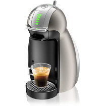 Nescafe Dolce Gusto By De Longhi Genio 2 Automatic Capsule Coffee Machine, Powerful Up To 15 Bar Pressure, Cappuccino, Grande, Tea, Hot Chocolate And Espresso Coffee Maker, EDG465.T, Titanium, 1 Year Warranty