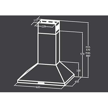 Midea, Stainless Steel, 60 Cm Insert Range Hood, Silver, E60MEW3A17, 1 Year Warranty