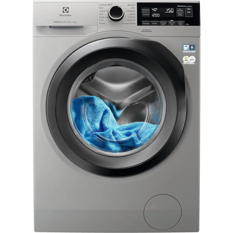Electrolux 9KG Inverter Motor Front Load Washing Machine, 1400 RPM, 12 Programs, Low Noice, Steam Care Hygiene And Sensicare System, Fully Automatic Washer, Perfectcare 700, EW7F3946LS, 1 Year Warranty