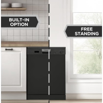 Bompani Free-Standing Dishwasher, 5 Programs, 12 Place Settings, Led Indicator, Stylish, Dark Black, BO5011, 1 Year Warranty
