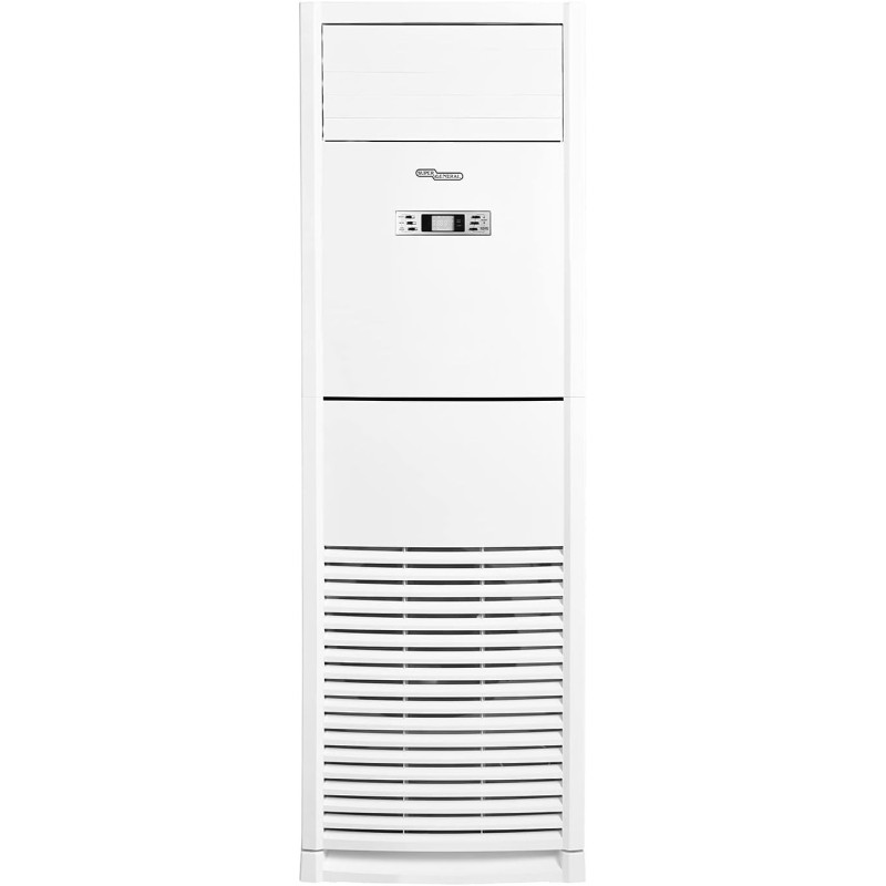 Super General 5 Ton Floor Standing Split Air Conditioner, 60000 Btu, Auto-Restart, Sleep-Mode, White, SGFS-60-GE, 61 X 39 X 192.5 Cm For Home, Office, Commercial Use, 1 Year Warranty