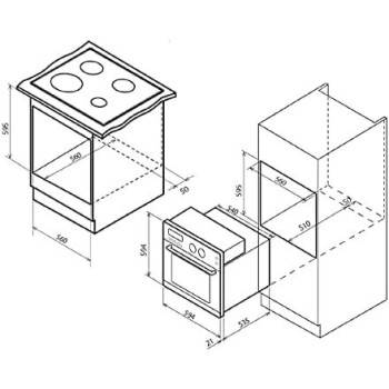 Bompani Gas Oven With Grill, Built In Type, 60 X 60Cm, Silver, BO243JC, 1 Year Warranty