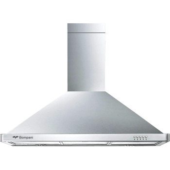 Bompani Chimney Hood, 90 X 60 Cm Stain-Less Steel Model, Chimney90ST, 1 Year Warranty