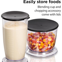 Hamilton Beach 5 In 1 Stainless Steel Hand Blender, Powerful Turbo Boost With Variable Speeds, Chopper, Mixer, Food Processor, Smoothie Maker, 160 Watts, 1 Year Warranty