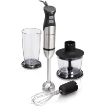 Hamilton Beach 5 In 1 Stainless Steel Hand Blender, Powerful Turbo Boost With Variable Speeds, Chopper, Mixer, Food Processor, Smoothie Maker, 160 Watts, 1 Year Warranty
