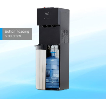 Panasonic Bottom Loading Water Dispenser, SDM-WD3438BG, Black, Stainless Steel Finish, Best For Home Kitchen And Office, Hot, Cold And Normal, 1 Year Warranty