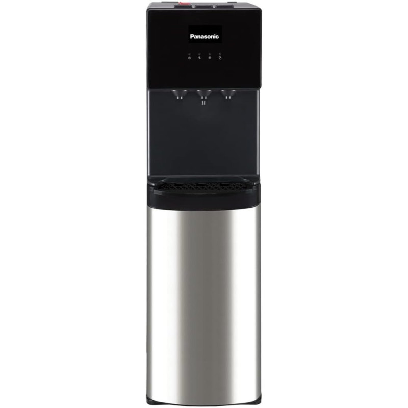 Panasonic Bottom Loading Water Dispenser, SDM-WD3438BG, Black, Stainless Steel Finish, Best For Home Kitchen And Office, Hot, Cold And Normal, 1 Year Warranty