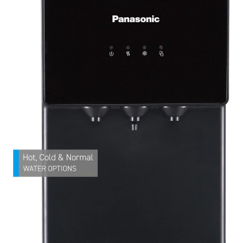 Panasonic Top Loading Water Dispenser, SDM-WD3238TG, Black, Stainless Steel Finish, 20L Cabinet Storage, Best For Home Kitchen And Office, Hot Cold And Normal, 1 Year Warranty