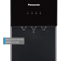 Panasonic Top Loading Water Dispenser, SDM-WD3238TG, Black, Stainless Steel Finish, 20L Cabinet Storage, Best For Home Kitchen And Office, Hot Cold And Normal, 1 Year Warranty