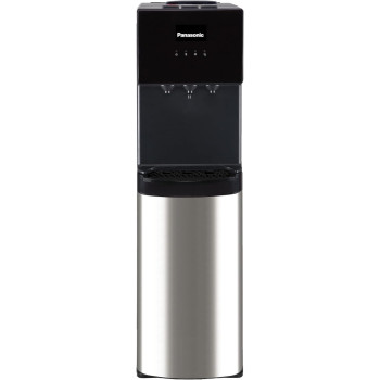 Panasonic Top Loading Water Dispenser, SDM-WD3238TG, Black, Stainless Steel Finish, 20L Cabinet Storage, Best For Home Kitchen And Office, Hot Cold And Normal, 1 Year Warranty