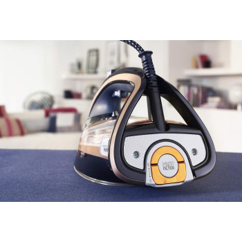 Tefal Steam Iron Ultimate Pure Iron Steamer 3100 W 350 Ml With Calc Remover Durilium Airglide Non-Stick Soleplate Technology, FV9845M0, 1 Year Warranty