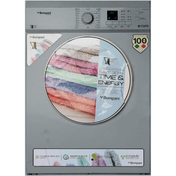 Bompani 7 Kg Front Load Dryer Free Standing Vented, White, BO5290UKBI7200-1, 1 Year Warranty