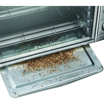 Russell Hobbs Express Mini Air Fryer Oven, 12.6L Capacity, 1500W, 5 Functions Countertop Convection Oven, Grill And Air Fryer, Stainless Steel, Silver, 1 Year Warranty