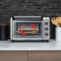 Russell Hobbs Express Mini Air Fryer Oven, 12.6L Capacity, 1500W, 5 Functions Countertop Convection Oven, Grill And Air Fryer, Stainless Steel, Silver, 1 Year Warranty